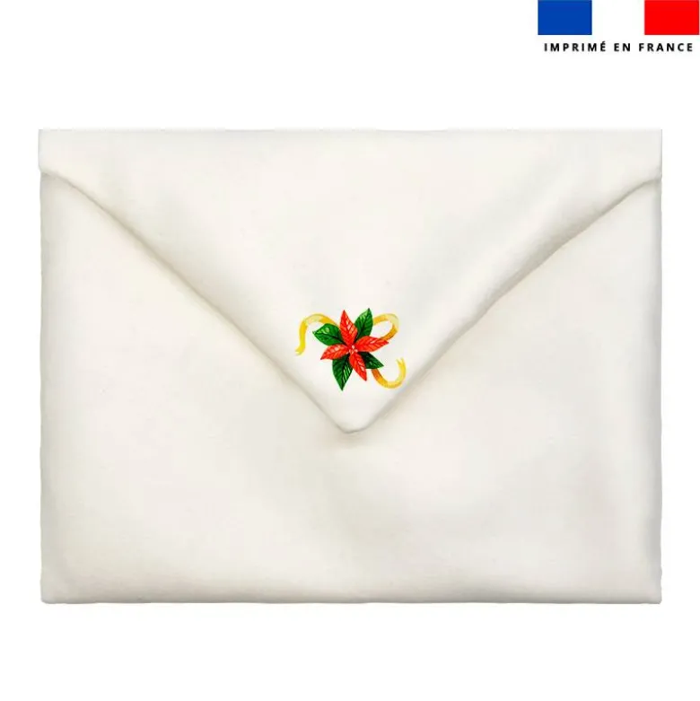 Coupon pour enveloppe en tissu motif Noel aquarelle
