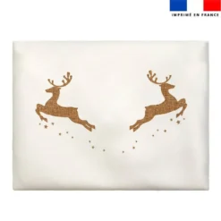 Coupon pour enveloppe en tissu motif joyeux noel effet jute