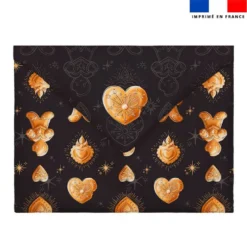 Coupon pour enveloppe en tissu motif Noël pain d'épices - Création Stillistic