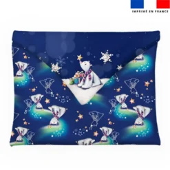 Coupon pour enveloppe en tissu motif Ours polaire de noel - Création Stillistic