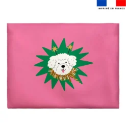 Coupon pour enveloppe en tissu motif chien de Noel