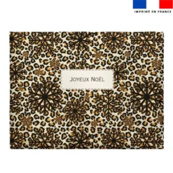 Coupon pour enveloppe en tissu motif noël sauvage
