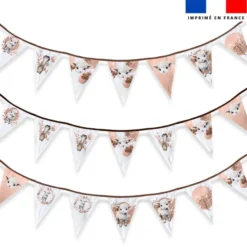 Coupon pour fanions motif agneau aquarelle