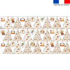 Coupon pour fanions motif animaux d'automne