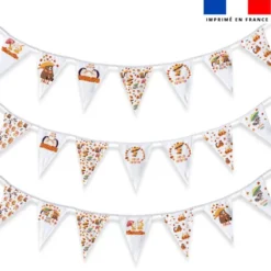 Coupon pour fanions motif animaux d'automne