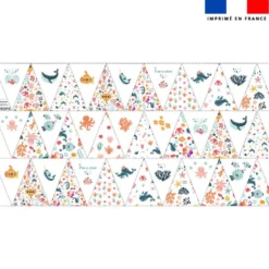 Coupon pour fanions motif animaux de l'océan