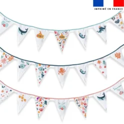 Coupon pour fanions motif animaux de l'océan