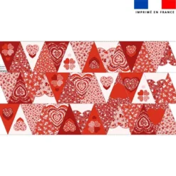 Coupon pour fanions motif coeurs en folie - Création Lucie Obaton