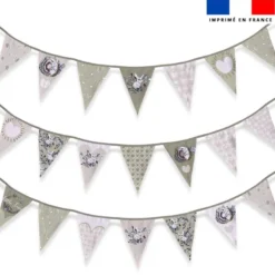 Coupon pour fanions motif lapin féérique - Création Lucie Obaton