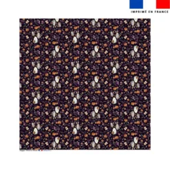 Coupon pour nappe carrée motif fantômes noir - Création Stillistic