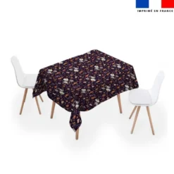 Coupon pour nappe carrée motif fantômes noir - Création Stillistic