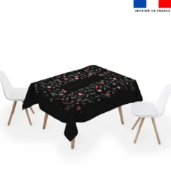 Coupon pour nappe de noel carrée noire motif sweet home