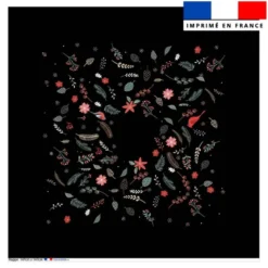 Coupon pour nappe de noel carrée noire motif sweet home
