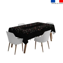 Coupon pour nappe de noel rectangle noire motif sweet home