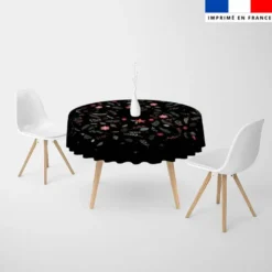 Coupon pour nappe de noel ronde noire motif sweet home