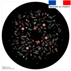 Coupon pour nappe de noel ronde noire motif sweet home