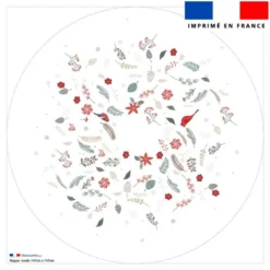Coupon pour nappe de noel ronde blanche motif sweet home