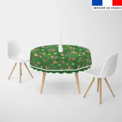 Coupon pour nappe mini renard foot vert - Création Stillistic
