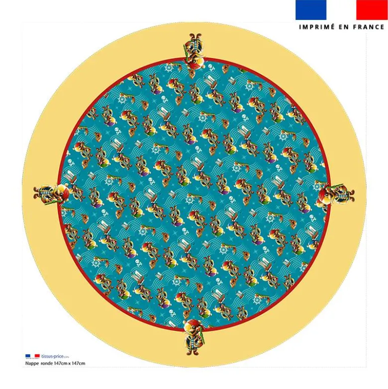 Coupon pour nappe motif lion pirate - Création Stillistic