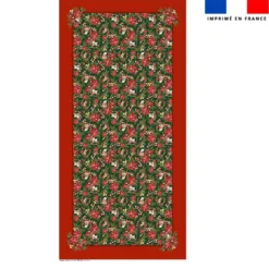 Coupon pour nappe rectangle motif animaux couronne et fleur de noel - Création Stillistic