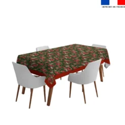 Coupon pour nappe rectangle motif animaux couronne et fleur de noel - Création Stillistic