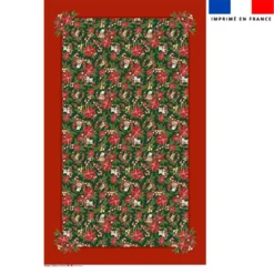 Coupon pour nappe rectangle motif animaux couronne et fleur de noel - Création Stillistic