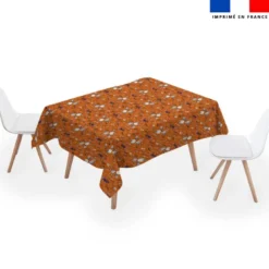 Coupon pour nappe rectangle motif fantômes orange - Création Stillistic