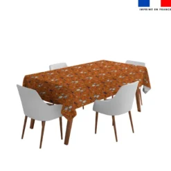 Coupon pour nappe rectangle motif fantômes orange - Création Stillistic