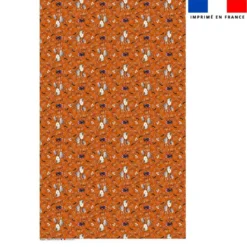 Coupon pour nappe rectangle motif fantômes orange - Création Stillistic