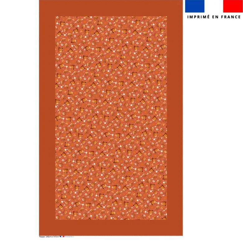 Coupon pour nappe rectangle motif mini amis ptit déj - Création Stillistic