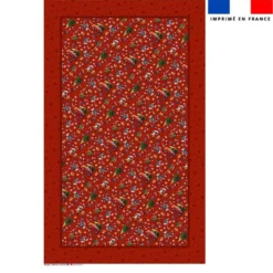 Coupon pour nappe rectangle motif souris de noel rouge - Création Stillistic