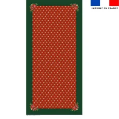 Coupon pour nappe rectangle motif animaux couronne de noel rouge - Création Stillistic