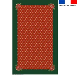 Coupon pour nappe rectangle motif animaux couronne de noel rouge - Création Stillistic