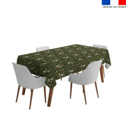 Coupon pour nappe rectangle motif fantômes vert - Création Stillistic