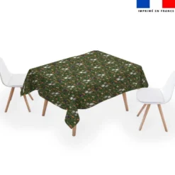 Coupon pour nappe rectangle motif fantômes vert - Création Stillistic