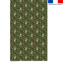 Coupon pour nappe rectangle motif fantômes vert - Création Stillistic