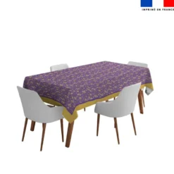 Coupon pour nappe rectangle motif mini poule et oeufs de Pâques violet - Création Stillistic