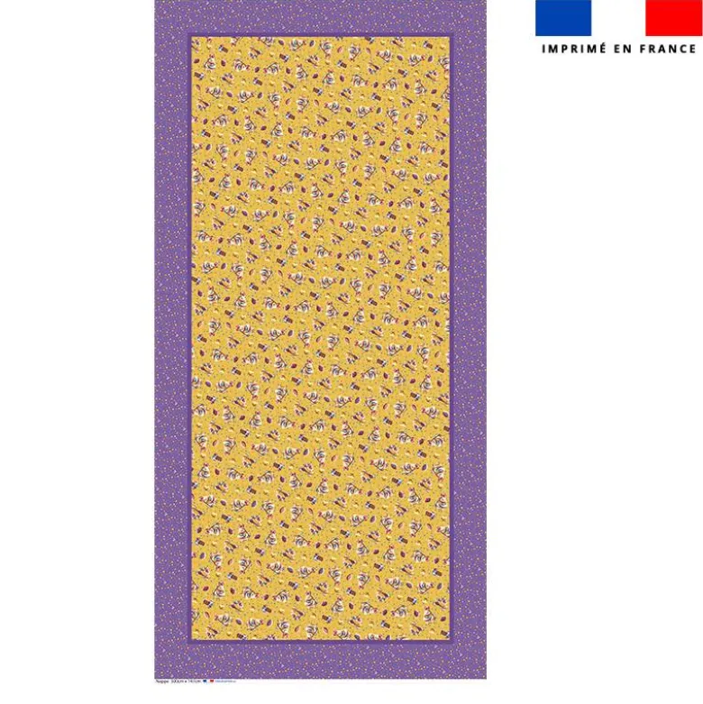Coupon pour nappe rectangle motif mini poule et oeufs de Pâques jaune - Création Stillistic