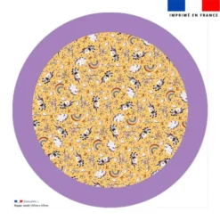 Coupon pour nappe ronde motif licorne toboggan - Création Stillistic