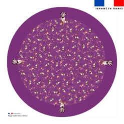 Coupon pour nappe ronde motif licorne - Création Stillistic