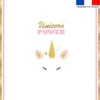 Coupon pour serviette de plage blanc motif licorne gold