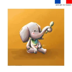 Coupon pour serviette de plage motif bébé éléphant - Création Stillistic