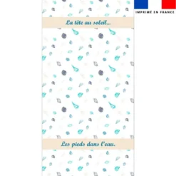 Coupon pour serviette de plage motif coquillages