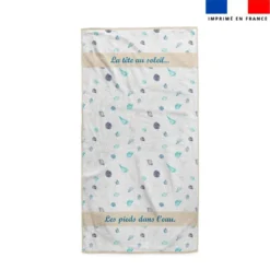 Coupon pour serviette de plage motif coquillages