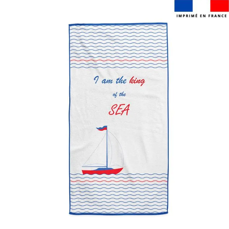 Coupon pour serviette de plage motif bateau