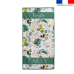 Coupon pour serviette de plage motif animaux de la jungle