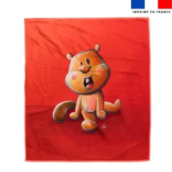 Coupon pour serviette de plage motif bébé castor - Création Stillistic