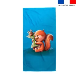 Coupon pour serviette de plage motif bébé écureuil - Création Stillistic