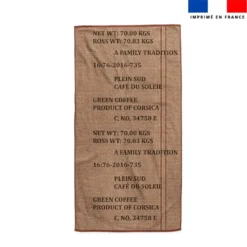 Coupon pour serviette de plage effet texture jute