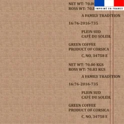 Coupon pour serviette de plage effet texture jute
